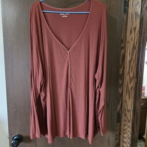 Ava & Viv Deep Rust Blouse